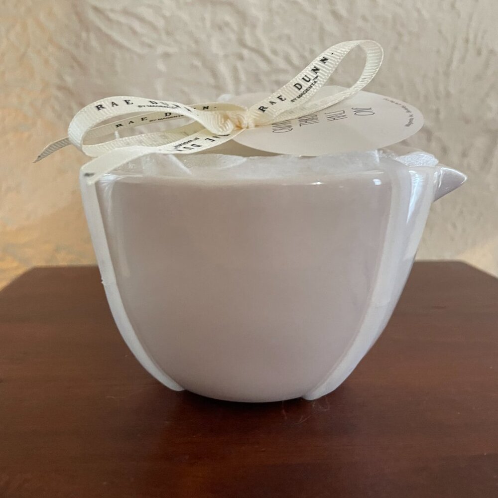 Rae Dunn White Ceramic Nesting Measuring Cups with Handles - Picture 3 of 5